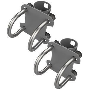 Antenne Mast Buisbeugel Voor Starlink Schotel, Verstelbare U-Vorm Starlink Beugel Adapter Balkon Camper Montagebeugel, Universele Antenne Staafklem, Dakmontage,2pcs