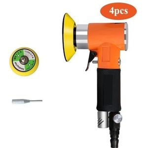 Air Sander Mini Polijstmachine 2 ""/3"" Pneumatisch Gereedschap Slijpmachine Set Air Tool for Auto Polijsten Waxen roest Verwijderen Uso multiuso(E-4pcs)