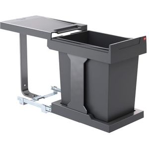 Hailo AS Solo - Prullenbak - 20 Liter Inhoud - Met Pull-out Systeem - Donkergrijs