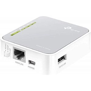 TP-Link TL-MR3020 draagbare draadloze router 3G/4G, 5 bedrijfsmodi: router/router 3G 4G/router WISP/AP / repeater, reisdesign (gereviseerd)