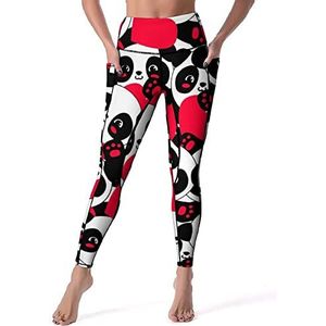 Naadloze Panda Hart Vrouwen Yoga Broek Hoge Taille Leggings Buikcontrole Workout Running Leggings 2XL