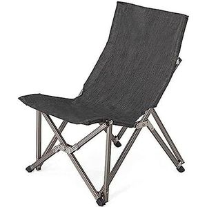 Campingstoel Tuinstoel Outdoor Camping Stoel Aluminium Draagbare Opvouwbare Stoel Casual Lounge Lichtgewicht Strandstoel Klapstoel Strandstoel(Black)