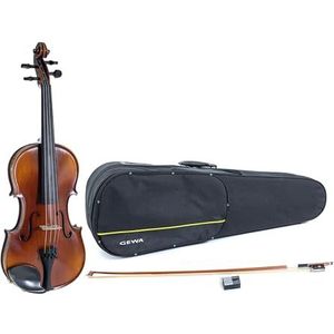 GEWA Viool, viool set serie Allegro VL 1-1/2 speelklaar incl. Formetui, massieve Europese esdoorn en sparren, handgeschilderd, Massaranduba boog, Larsen Aurora snaren