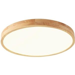 TONFON Ultradunne LED-plafondlamp Houten moderne LED-plafondlamp Ultradunne houten plafondlamp Ronde eenvoudige hanglamp for woonkamer Slaapkamer Eetkamer Keuken Studeerkamer Gang(Color:Warm light,Siz