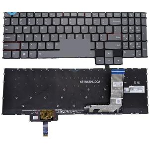 RGB-verlicht toetsenbord US RU TR voor Lenovo voor Ideapad voor Gaming 3-15IAH7 Y9000X R900X 2020 Verlichte toetsenborden PT5SYXRGBG PT5SYXBG(Grey)
