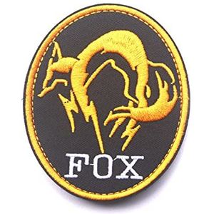 Metal Gear Solid MGS Fox Hound Special Forces Borduurwerk Appliques Patches Moraal Tactisch Naaien op Patch Militair embleem Badge voor kleding Accessoire Rugzak Armband (geel)
