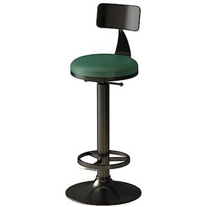 Barkrukken Moderne Barkruk Swivel Lift Teller Hoogte Kruk Leer Verstelbare Bar Stoel Metalen Frame Voor Keuken Eetkamer Barstoel Bistrokruk (Color : White+Black, Size : 65-85cm)