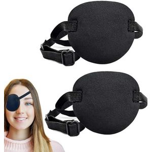 JJiaoLinin - Ooglapje - Zwart - Medisch - 2 Stuks Verstelbare Ooglapjes