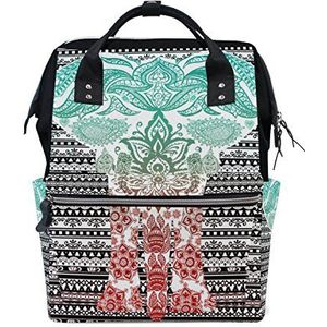 Mummy Tas Luier Tassen Grotere Capaciteit Baby luiertas Mode Aztec Olifant Muti-Functie Reizen Rugzak