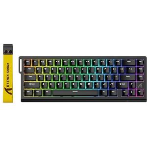 ATTACK SHARK X68 HE 8000Hz Rapid Trigger Toetsenbord, 0.01mm RT Nauwkeurigheid Bedraad Gaming Toetsenbord, Magnetische Schakelaar, Verstelbare Actuatie, Snap Tap, RGB Verlichting, PC/Mac, Zwart