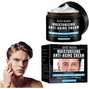 Gezichtscrème Mannen | Zachte gezichtslotion voor mannen trekt snel in - 60 ml gezichtscrème, hyaluronzuur, vitamine E Verbetering huidtextuur Synyey