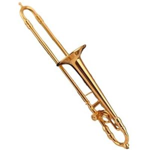 Miniatuur muziekinstrument Micro trombone mini model prachtige miniatuur DIY handgemaakte decoratie klein muziekinstrument (Size : 15cm)