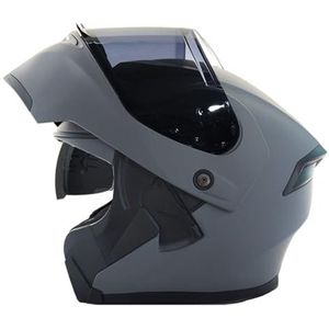Opklapbare Motorhelmen ECEDOT-Goedgekeurde Integraalhelm Met Geïntegreerd Motormodulaire Helm Met Dubbel Vizier Crash Racing Helm Ventilatie Heren Dames 5,XL:61-62CM