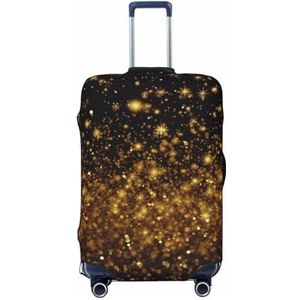 WSOIHFEC Gouden Sprankelende Ster Print Bagage Cover Elastische Wasbare Koffer Cover Anti-Kras Bagage Case Covers Reizen Koffer Protector Bagage Mouwen Voor 18-32 Inch Bagage, Zwart, S