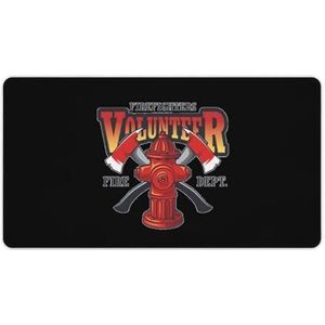 Brandweerman Emblemen Mode Bureau Muismat Antislip Gaming Muismat Accessoires Decor 40X75cm
