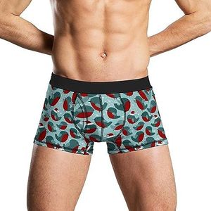 Kerstpatroon met Goudvink Boxershorts voor heren, ademend ondergoed, stretch tailleband, grappige print, kofferbak L