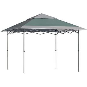 Outsunny Partytent Gazebo Pop Up Tent Tent Wieltas Oxford Stof 12x12 ft Groen