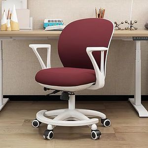Ademende bureaustoel Lendensteun Ergonomische bureaustoel met armen en wielen Bijzetstoel In hoogte verstelbare bureaustoelen