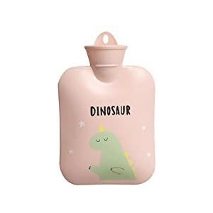 DieffematicRSD Warmwaterkruik Nieuwe waterinjectie warmwaterzak medium cartoon verdikte pvc-warmwaterzak creatieve mode draagbare handwarmer (Color : Pink)