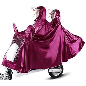 Fietsregenjas Poncho ，Waterdichte Poncho，Raincoat, Poncho Waterdichte regenponcho Buitenfiets Ebike Motor Scooter Fietsjack Regenjas Cape Regenhoes (Color : Red, Size : Single 3XL)