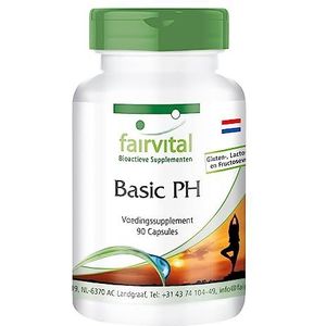 Fairvital | Basic PH - HOOG GEDOSEERD - VEGAN - 90 capsules - Base (loog, alkali) capsules met calcium, magnesium en meer