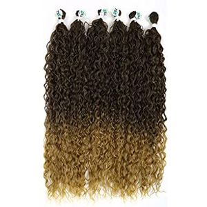 Kinky Curly Curly haarelastiek, synthetisch, golfvorm, voor vlechtverlengingen, 100 g/3 stuks, MT4-27, 66 inch