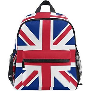 RXYY Kids Rugzakken Engeland Britse Britse vlag schouder reizen peuter voorschoolse school tas casual rugzak met borst riem voor meisjes jongens