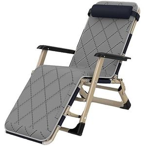 Ligstoel Tuinligstoel Lounge Stoel Opvouwbare Bureaustoel Vrijetijdszitje Outdoor Gazon Recliner Stille Voetovertrek Voor Nap Terras Veranda En Dek Ligstoel Voor Buiten(A+Cushion)