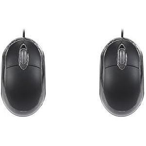 2 set van 1000 DPI USB Bedrade Mini ABS Optische Muis Office Desktop Optische Computer Laptop Antislip Muizen