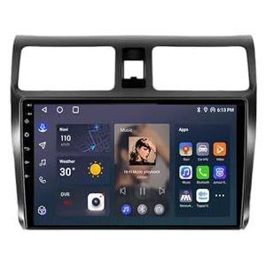 Android 12 Auto Stereo MP5 Player 9'' Screen Autoradio Voor Suzuki Swift 2004-2010 Car-play Android Auto GPS-navigatie Bluetooth RDS FM AM DAB+ Radio Stuurbediening Voice Control(4 Core 2G+32G)