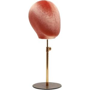 Velvet Female Mannequin Head,Hat Scarf Video Glasses Promo Display Plastic Manikin Head,Metal Bracket,03