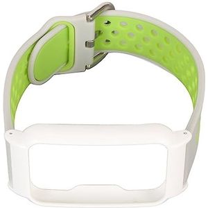 Horlogeband Smart Wrist Strap Quick Release Ademend Zacht Stijlvol 20 Mm voor FREE Smart Watch (Grijs Groen + Witte Shell)