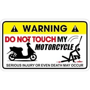 Raak mijn motorfiets niet aan, grappige autosticker, persoonlijkheid, motorfiets, carrosserie, kuip, helm, bekleding, sticker, accessoires(10CM)