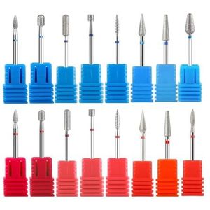 Een spijker boorpakket Pak van 4 diamant nagelboortjes en nagelriemfrees, veelkleurig(Tp-c0412d-f)