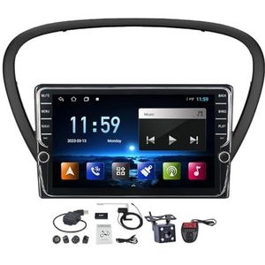 Android 11 Auto Stereo MP5 Player 9'' Screen Autoradio Voor Peugeot 607 2004-2010 Ondersteunt Car-play Android Auto/BT/FM AM RDS DAB+ Radio/Mirror Link/Stuurbediening (Size : K100S)