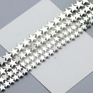 Natuursteen Goud kleur Veelkleurig Pentagram Hematiet Kralen Sterren Losse Spacer kralen voor Sieraden Armband Maken DIY Armband-Platinum-6mm 75pcs 1Strand