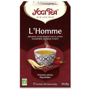 YOGI TEA Männer Tee ayurvedische Kräuterteemischung, 17 st. Filterzakken