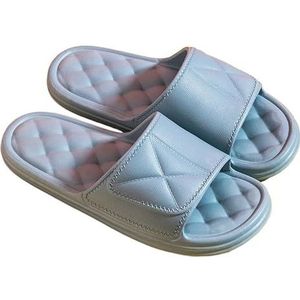 Non-slip Bathroom Slippers,Soft Slippers,Indoor And Outdoor Platform Pool Slippers Shower Slippers (Color : Light Grey, Size : 41-42)