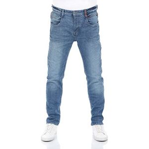 riverso RIVCaspar Jeans voor heren, slim fit, used look, katoen, denim, stretch, zwart, blauw, grijs, w29, w30, w31, w32, w33, w34, w36, w38, w40, Dark Blue Denim (M265), 33W / 34L