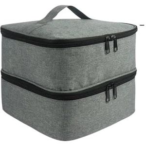 Nageltas Opbergorganizer 30 Flessen Draagbare Dubbellaagse Nagellak Opbergtas Organizer Reizen Essentiële Olie Opbergdoos Multifunctionele Opslag Bagr 18cm* 20cm*30cm, Grijs, Eén maat