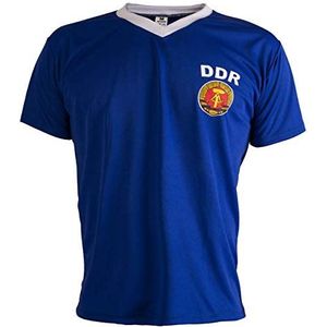 Shirt Jersey Classic Retro Football Unisex Top met korte mouwen Deutsche Demokratische Republik Oost-Duitsland DDR 1970's