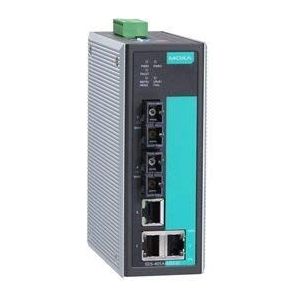 Entry-level managed Ethernet switch with 3 10/100BaseT(X) ports, and 2 100BaseFX multi-mode ports with SC connectors, 0 to 60°C operating temperature