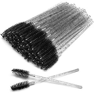 Wimper mascara wimperborstel toverstokken applicator make-up kits (50 stuks - zwart)