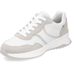 Veterschoen - Wit/lichtgrijs - Vrijetijdsschoen - Sleehak