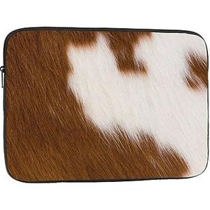 rood bruin koeienhuid Laptop Mouw Lichtgewicht Laptop Case Laptop Cover Shockproof Beschermende Notebook Case 17 inch
