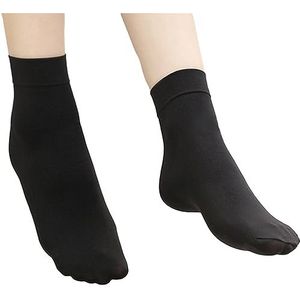 Nucelit Fluwelen Winter Warme Thermische Sokken Voor Vrouwen Dikke Geïsoleerde Verwarmde Crew Boot Voor Koud Weer Fluwelen Winter Thermische, Zwart, one size