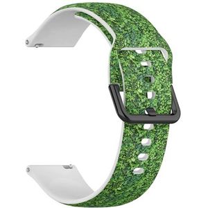 RYANUKA Compatibel met Ticwatch Pro 3 Ultra GPS/Pro 3 GPS/Pro 4G LTE / E2 / S2 (groene klimplant textuur) 22 mm zachte siliconen sportband armband armband, Siliconen, Geen edelsteen