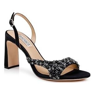 Badgley Mischka Dames Jenesis hak sandaal, zwart, 36 UK, Zwart, 39 EU