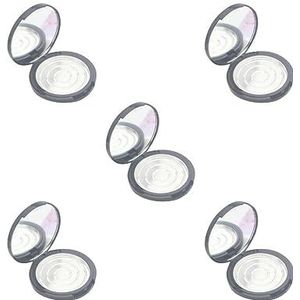 5 Set van Cosmetica Oogschaduw Poeder Case Blush Opslag Jar Container w/Aluminium Pannen, Zwart, met Spiegel