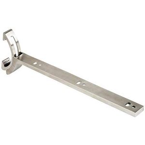 Gedotec Plankhouder, verstelbare plankdrager voor schuine wanden, wandhouder, geborsteld roestvrij staal, houder voor hout en glazen planken, instelbaar van 0-66 graden, 1 stuk, vloerdrager voor wandrekken